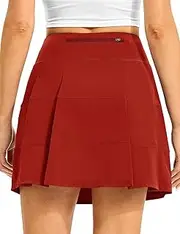 TBMPOY Women's Tennis Skorts Skirts Pleated High Waisted 16'' with Zipper Pockets Golf Athletic Casual Sports Pickleball'