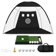 FOHOA Golf Practice Net with Heavy Base Dual Turf