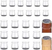 24 Pieces of The Chair Leg Cover, Silicone Material, Protecting Flooring, Non -Slip Pads, Reducing Noise, Scratching at The Bottom, Free to Move The Table Leg Cover (Transparent Color)