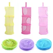 [JB] 3pcs Net Bag Toy 3 Door Child Hanging Shelf Closet Bedroom Organizer Wall