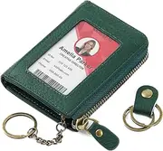 [kilofly] Genuine Leather Card Slot ID Holder Wallet + Keychain Cable Organizer