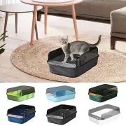 Cat Litter Tray Cat Litter Scoop Large Pet Toilet Box Kitty High Wall Tray NEW