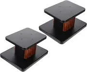 SHINEOFI 1Pair Creative Floor Standing Speaker Stand Versatile Audio Stand for Surround Sound Speakers Grain Style Easy Cable Management HiFi Experience Height