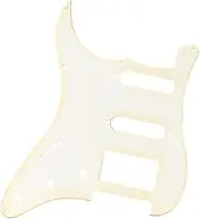 11 Hole Left Handed Guitar St Pickguard SSH Sc ch Plate for St ocaster Style 1Ply White White GSSS50