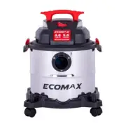 ECOMAX Stainless Steel Electric Vacuum 5 Gal. 10 ft. Cord Swivel Casters Corded