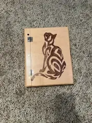 Wooden cat journal art sketch book