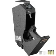 Mounted Gun Safe for Pistols, Biometric Gun Safe with Three Quick Access Ways of Fingerprints, Passwords and Keys, Handgun Safe for 1 Pistol for Home