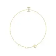 14k Yellow Gold .05 CTW Natural Diamond Initial I 6-7" Bracelet Gift for Mother