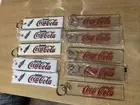 old Coca Cola Drink Coca-Cola Plastic USA Made Keychain Key rings X 10 combined
