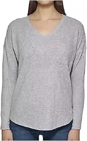 [Calvin Klein] Ladies Honeycomb Waffle Top