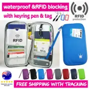 Travel Wallet Ticket Holder with RFID Blocking Cover for Passport Credit Card M1