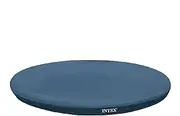 INTEX 28020E Pool Cover: for 8ft Round Easy Set Pools – Includes Rope Tie – Drain Holes – 12in Overhang – Snug Fit