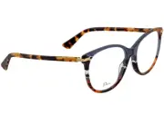 Dior Demo Optical Frame Eyeglasses DIORESSENCE11 JBW 53 Blue Havana
