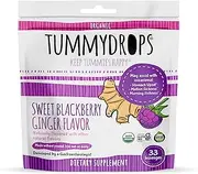 USDA Organic Sweet BlackBerry Ginger Tummydrops (Resealable Bag with 33 Individually Wrapped Drops)...