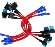 10 Pack - 12V Car Add-A-Circuit Fuse TAP Adapter Mini ATM APM Blade Fuse Holder