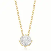 London 9ct Yellow Gold Round Brilliant Cut 1/4 CARAT tw of Diamonds Pendant