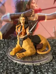 Lamia D&D Miniature Dungeons Dragons Sand Stone 26 large matriarch fey 26 lion Z