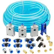 Compressed Air Piping Kit 1/2" OD, 100ft TPEE Tubing & 27-Piece Connect Kit