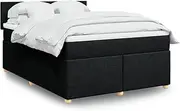 Generic Box Spring Bed with Mattress Black Queen Fabric,3289181