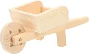 ifundom Miniature Wheelbarrow Model Micro Landscape Decoration Wooden Mini Shopping Cart for Boys and Girls