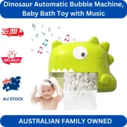 Dinosaur Automatic Bubble Machine, Baby Bath Toy with Music, Gift for Toddlers 1