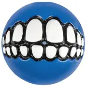 Rogz Grinz Ball Interactive Dog Toy Blue Small 49mm