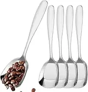 Square Head Stainless Steel Spoons Serving, Sugar Spoon, Thick Tea Spoons Cutlery Utensils for Parties Dinners Catering Services