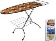 TUOLON Ironing Board Cover Made in Italy 60 x 160 cm Universal for Steam Irons Practical and Soft Ironing Board Cover with Elastic Cover Random Colours