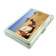 Cairo Egypt D1 Cigarette Case with Built in Lighter Metal Wallet
