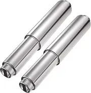 2Pcs Toilet Paper Holder Replacement Rod, 6.3" Long Toilet Paper Roll Holder, Punching-Free Plastic All-Purpose Extender Spring Rod Roll