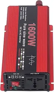 1600W Solar Outdoor Car Inverter with Protective Aluminum Alloy, Pure Sine Wave for Ship DC12V to AC220V