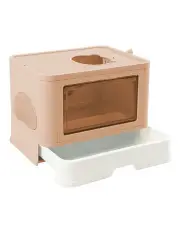 [PaWz] Foldable Cat Kitty Litter Box With Tray in Pink