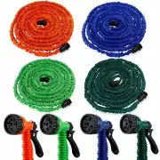 Expanding Flexible Garden Water Hose with Spray Nozzle 25ft 3 colorway