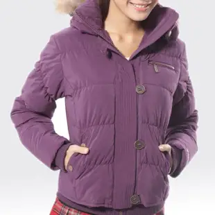 【SAMLIX 山力士】90%羽絨女防潑水保暖羽絨外套#312(紫色.綠色.粉紅色)