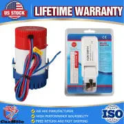 12V 1100 GPH Automatic Submersible Boat Bilge Water Pump With Auto Float Switch