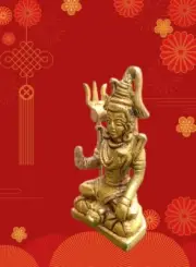 4" Brass Lord Shiv Statue Idol God Figurine Home Temple Maha Shivratri Puja