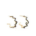 [Marni] Marni Logo Earrings ONE SIZE GOLD/BLACK