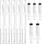 Mtxorvix Touch Up Paint Pen Kit - 5 Pens + 5 Syringes, Refillable Wall Repair Kit for Window, Furniture, Wood Floor, Cabinet