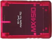 SD Card Adapter for PS2 Fat Console, MX4SIO Applicable Card Reader Instead of A Converter Make It Into A Memory Card Expansion for SIO Replacement (Transparent Red)