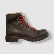 Sun + Stone Men Green Kyson Faux Leather Lace-up Combat Boots Shoes Size 8.5 M