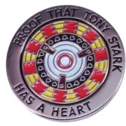 Iron Man Proof That Tony Stark Has A Heart Image Metal Enamel Pin NEW UNUSED