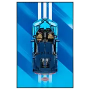 Acrylic Top-Speed Wall Mount Display for LEGO® Technic™ Bugatti Blue