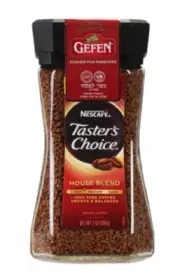 Gefen Kosher Nescafe Tasters Choice House Blend Instant Coffee - Passover 7 OZ