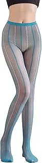 [Sahabowi] Fishnet Pantyhose For Women Sheer High Waist Tights Control Top Mesh Stockings, Pantyhose12