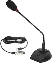 USB Desktop Mic Professional Gooseneck Wired Microphone High Sensitivity Background Noise Elimination for Conference Meeting Game Live