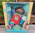 1990 Hasbro Cabbage Patch Poseable Kid Doll African American, Brown Hair & Eyes