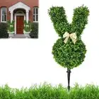 Artificial Pot Simulation Plant Boxwood Topiary Plant for Easter Porch Decor