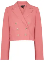Paige Eclipse Double-breasted Linen-blend Blazer - Pink - 12 12