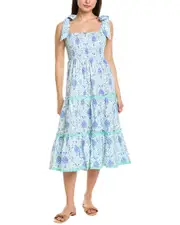 Sail to Sable Smocked Midi Dress