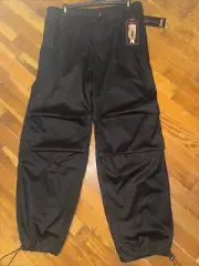 NoBo Parachute Pants Black M (7-9) Corded Ankle Comfort Basic Athleisure